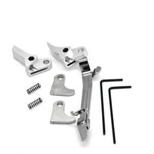 Alternative view of ⚡ New: Tennessee Value Glock FRT V2 6061 Aluminum Trigger Bar Kit 2x Shoe (Silver Curve and Flat) Gen 1 2 3 4, 9mm, .40, .357
