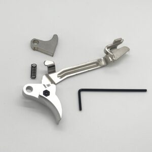 Alternative view of ⚡ New: Tennessee GLOCK FRT V2 6061 ALUMINUM TRIGGER BAR KIT, SILVER CURVE, GEN 1 2 3 4, 9mm, .40, .357